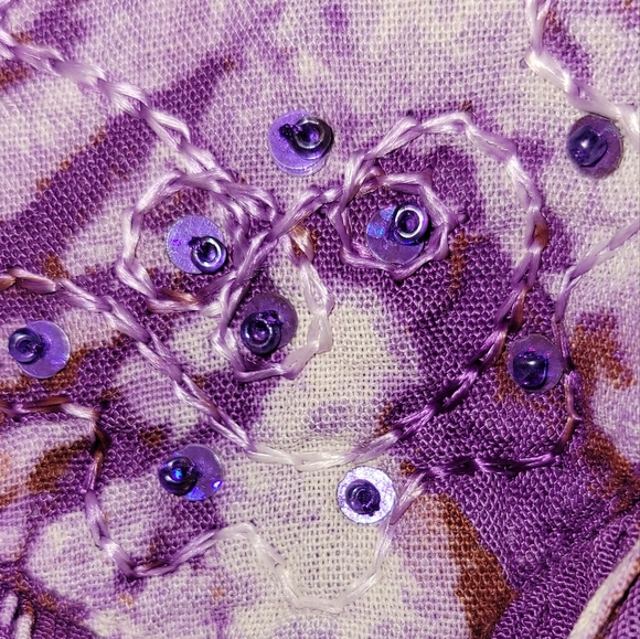 NWT Sakkas Mira Tie Dye Cap Sleeve Relaxed Fit Embellished Tunic Top Size OS - Picture 4 of 7